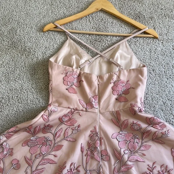 Two Sisters. Small size 4. Blush embroidered Mini dress - Picture 6 of 6